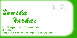monika harkai business card